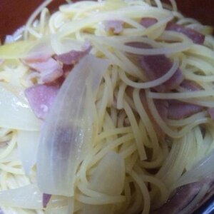 ベーコン入りスープパスタ